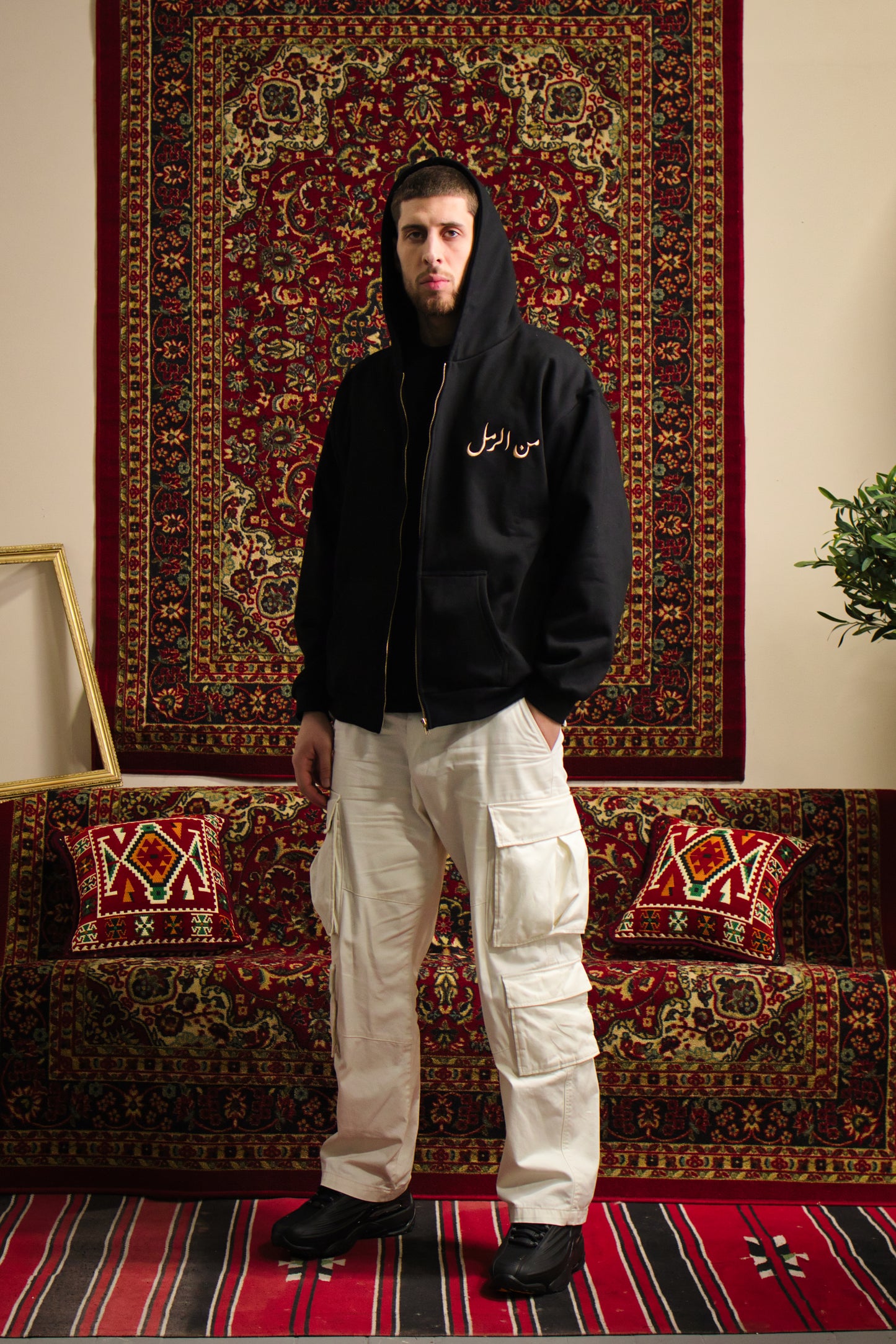 BLACK BEDOUIN GATHERING ZIP-UP