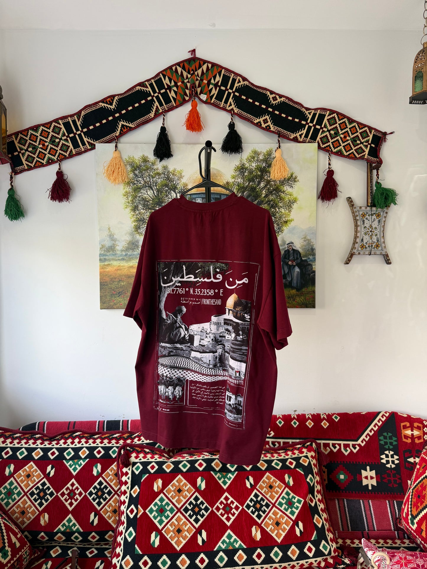'FROM PALESTINE' T - MAROON